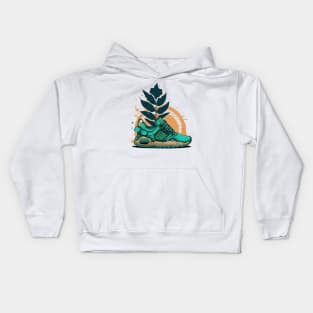 Make a Bold Eco-Friendly Statement with Greenbubble's Cartoon Style Sneaker with Plant Kids Hoodie